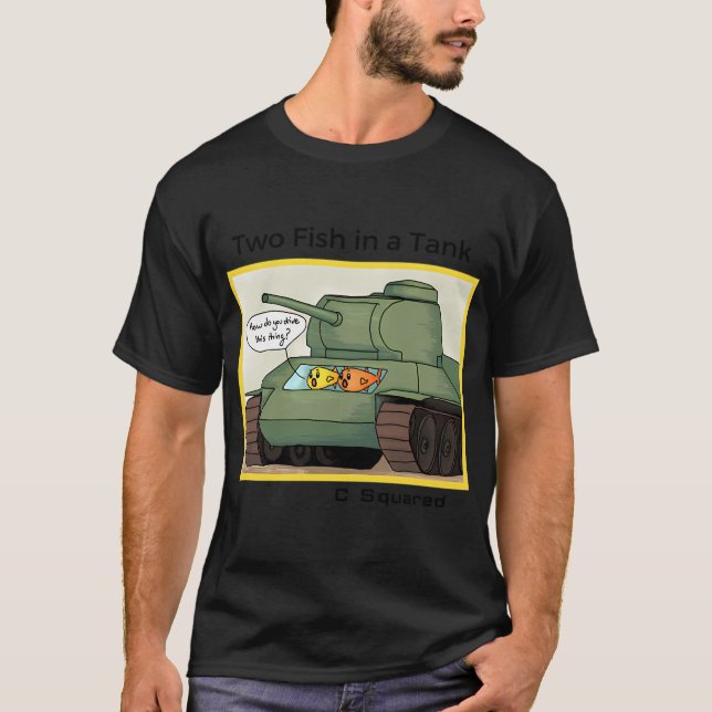 Camiseta Dos peces en un tanque (Anverso)