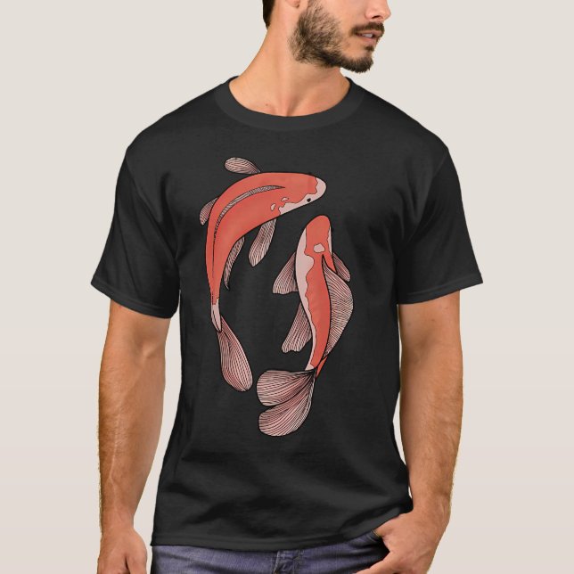 Camiseta Dos peces koi (Anverso)