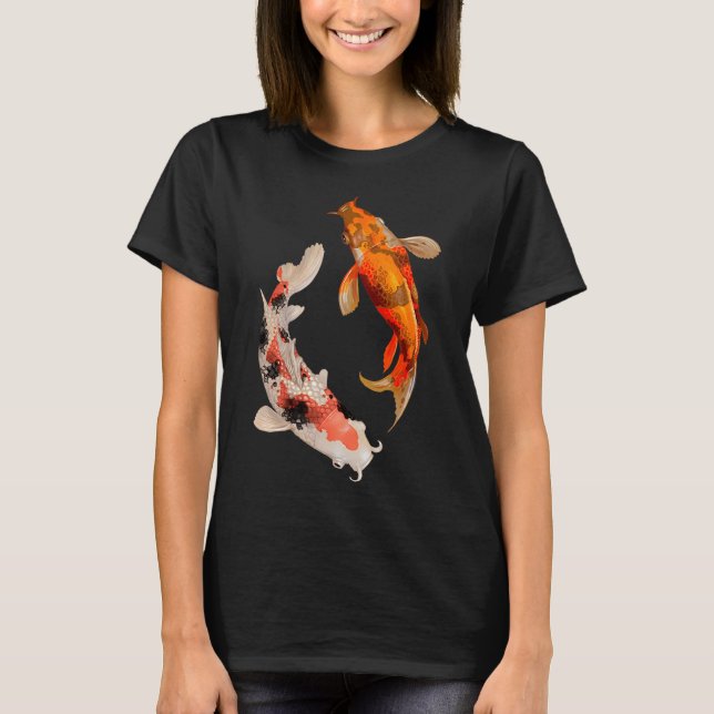 Camiseta Dos peces Koi japoneses (Anverso)