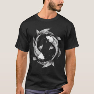 Camiseta Dos peces koi nadando en formación de Yin Yang