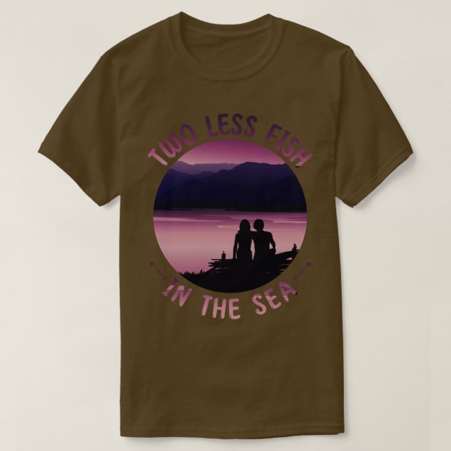 Camiseta Dos peces menos en el mar 1 (Diseño del anverso)
