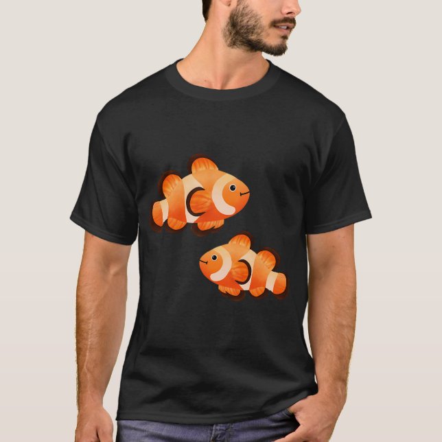 Camiseta Dos peces payasos lindos (Anverso)