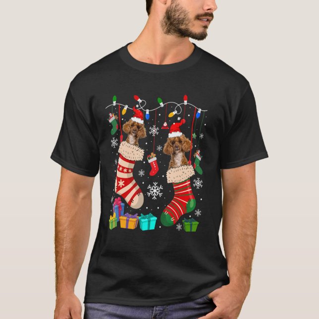 Camiseta Dos Perros De Noche De Noche En Navidades Socks Do (Anverso)
