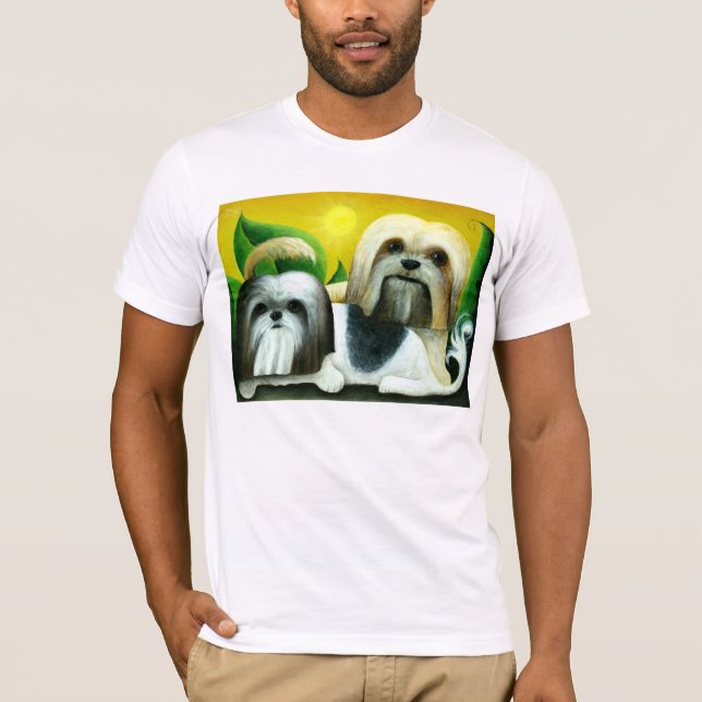 Camiseta Dos perros de Shih Tzu (Anverso)