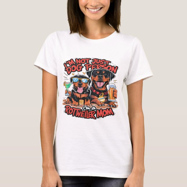 Camiseta Dos perros Rottweiler juntos (Anverso)