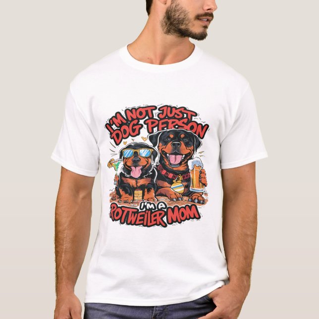 Camiseta Dos perros Rottweiler juntos (Anverso)