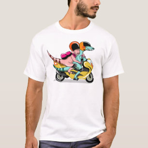Camiseta Dos Personalizados Raptores En Motocicleta.