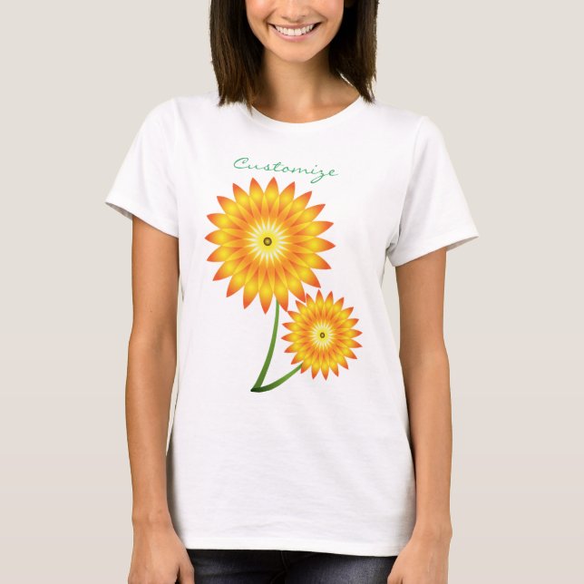 Camiseta Dos plantas de girasol Thunder_Cove (Anverso)