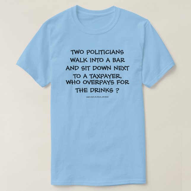 CAMISETA DOS POLÍTICOS CAMINAN HASTA UN BAR. (Diseño del anverso)