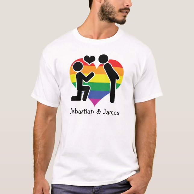 Camiseta Dos propuestas de Grooms con Personalizable cardía (Anverso)