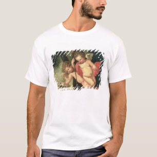 Camiseta Dos querubes que vuelan, sosteniendo la corona de