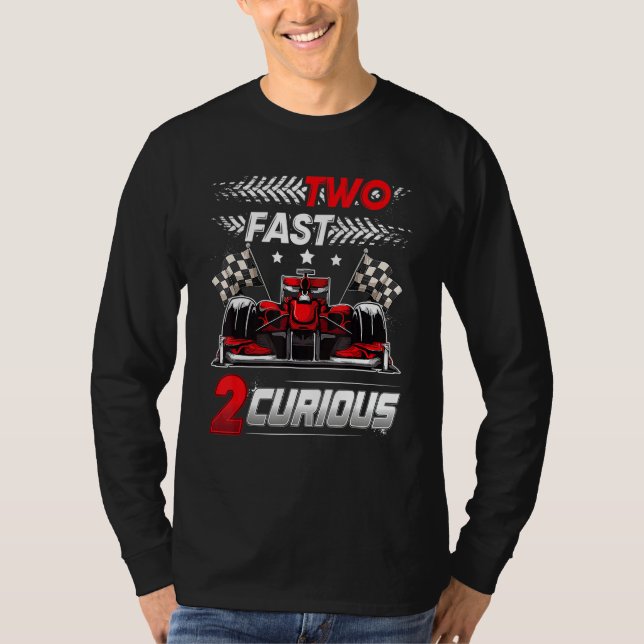 Camiseta Dos rápidos 2 curiosos carreras cumpleaños 2º dos  (Anverso)
