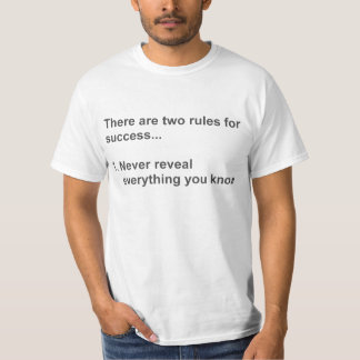 Camiseta Dos reglas para el éxito revelador