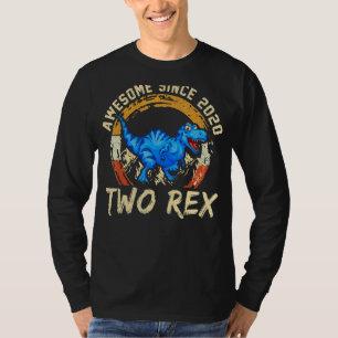 Camiseta Dos Rex 2º cumpleaños segundo dinosaurio de 2 años