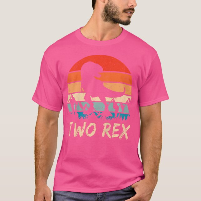 Camiseta Dos Rex Segundo Regalo De Cumpleaños Segundo Dinos (Anverso)