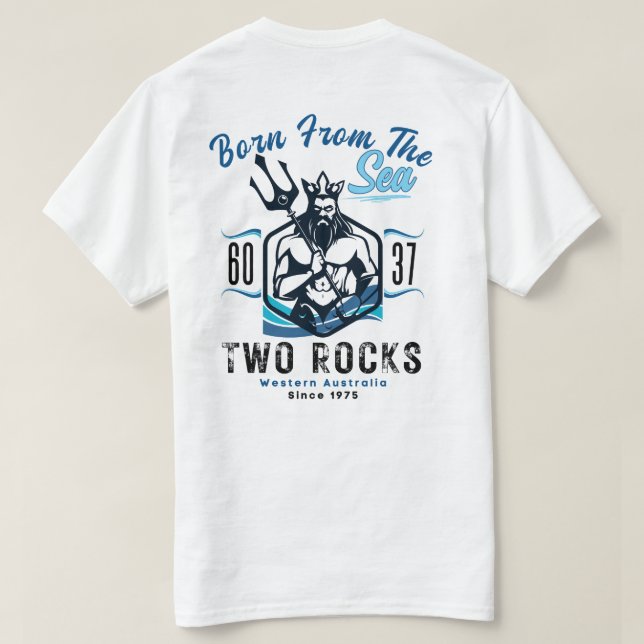 Camiseta Dos Rocas Nacidas Del Mar (Reverso del diseño)
