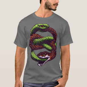 Camiseta Dos serpientes comerse el uno al otro
