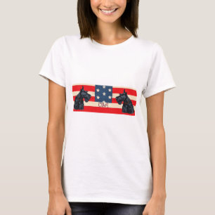Camiseta Dos Terriers Escoceses Patrióticos