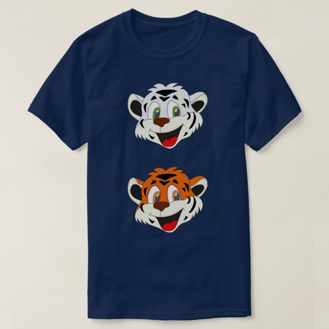 Camiseta Dos tigres de corte (Diseño del anverso)