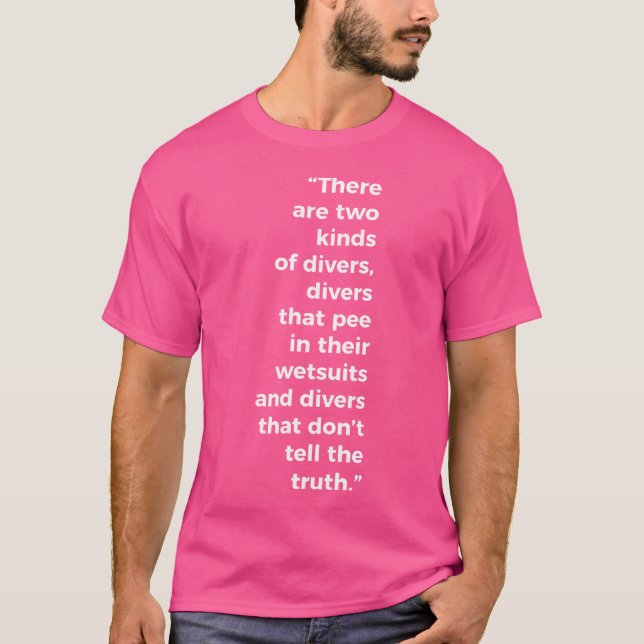 Camiseta Dos Tipos De Buceo Scuba (Anverso)