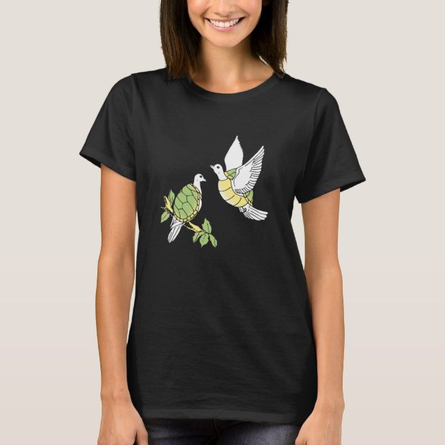 Camiseta Dos tórtolas 12 días de Navidad (Anverso)