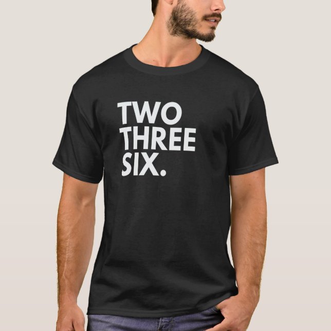 Camiseta DOS TRES SEIS Código de área 236 Vancouver BC Colu (Anverso)