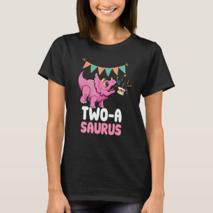 Camiseta Dos Un Saurus Dinosaur Cute Kiddo Triceratops 1