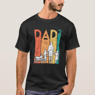 Camiseta Dos veces papá padre de moto padre de dos niños pa