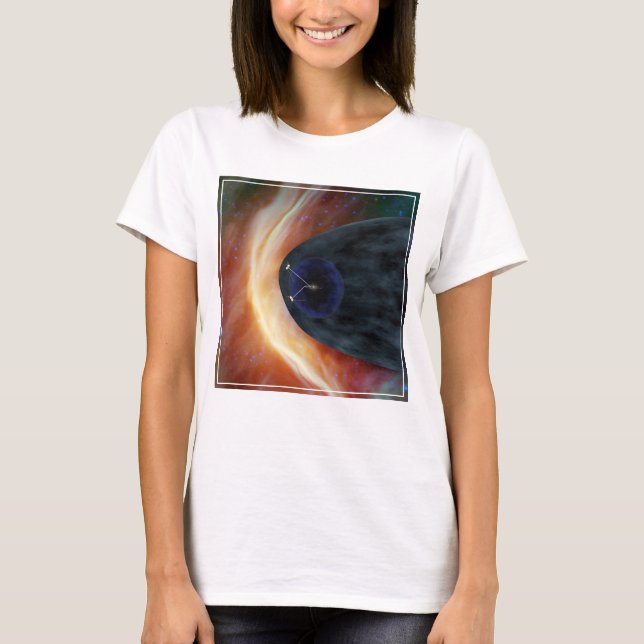 Camiseta Dos Vehículos Espaciales De Voyager Que Exploran E (Anverso)