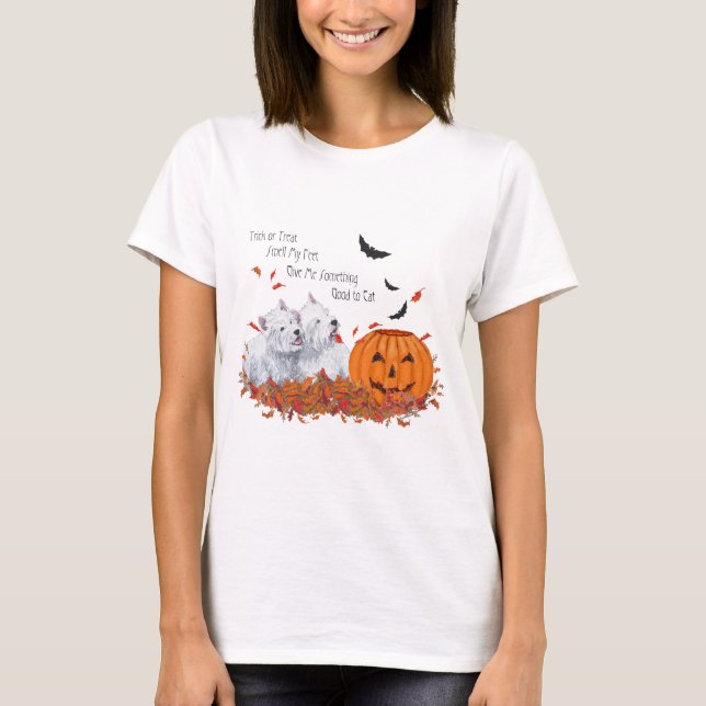 Camiseta Dos Westies en Halloween (Anverso)