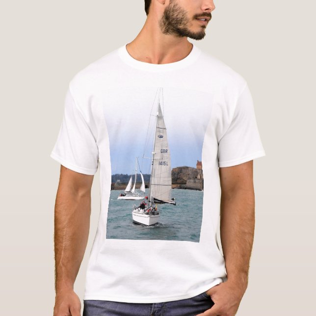 Camiseta Dos yates de carreras (Anverso)