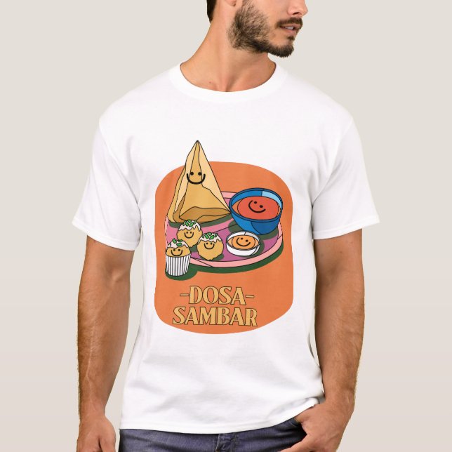Camiseta Dosa Sambar - Amantes de la comida india (Anverso)