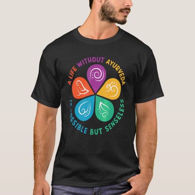 Camiseta Doshas ayurvédicas Vata Kapha Pitta Una Vida Sin (Anverso)