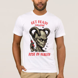 Camiseta Dosis de realidad divertida con aguja hipodérmica 