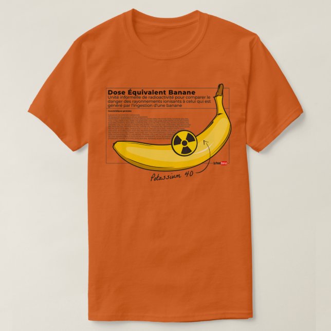 Camiseta Dosis equivalente en banano (Diseño del anverso)