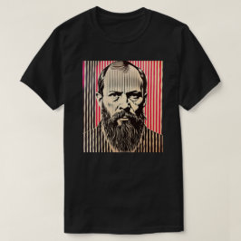 Camiseta Dostoevsky en estilo de ilusión óptica BAUHAUS