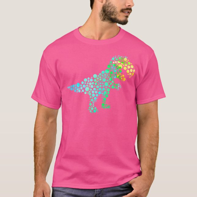 Camiseta Dot Day T Rex Dinosaur Lover Polka Dot Pattern Int (Anverso)