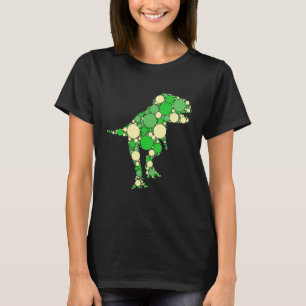 Camiseta Dot de Polka Verde T Rex Dinosaurios docenas inter
