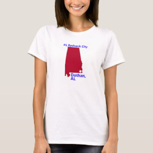 Camiseta Dothan de las mujeres, ciudad del campesino sureñ