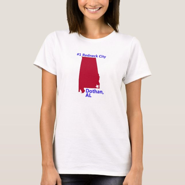 Camiseta Dothan de las mujeres, ciudad del campesino sureño (Anverso)
