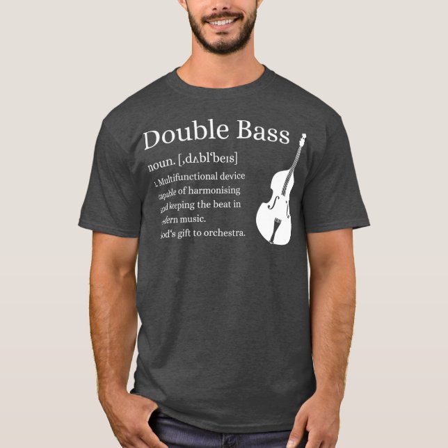 Camiseta Double Bass Definition  Upright Bass Instrument (Anverso)