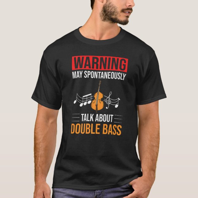 Camiseta Double Bass Music Instrument Player Beginner Lesso (Anverso)