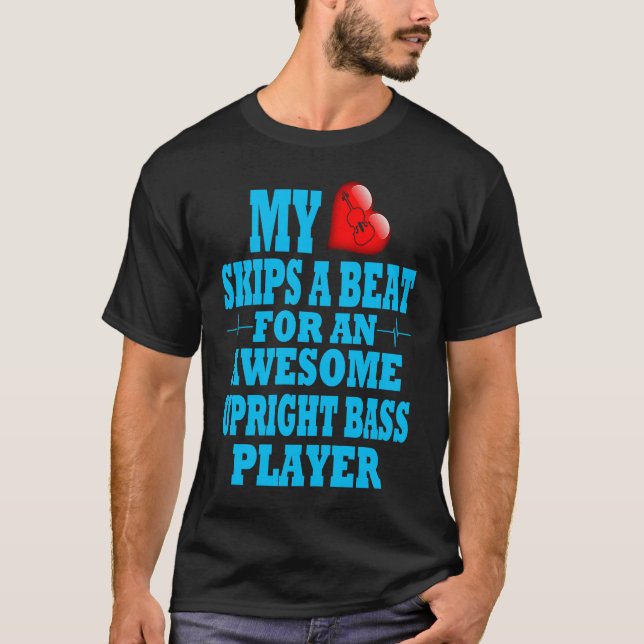 Camiseta Double Bass Player Valentines Upright Bass Loved O (Anverso)