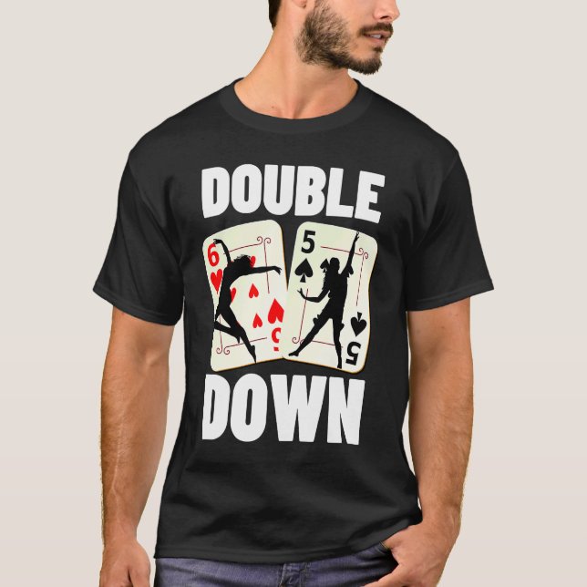Camiseta Double Down 21 Casino Gambling Blackjack (Anverso)