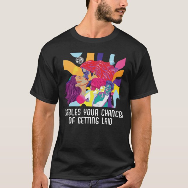Camiseta Doubles Your Chances Of Getting Laid Bisexual Prid (Anverso)