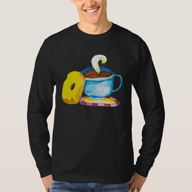 Camiseta Doughnut and a Coffee Hand Drawn (Anverso)