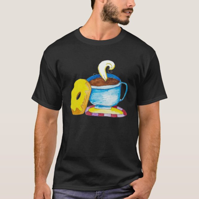 Camiseta Doughnut and a Coffee Hand Drawn (Anverso)
