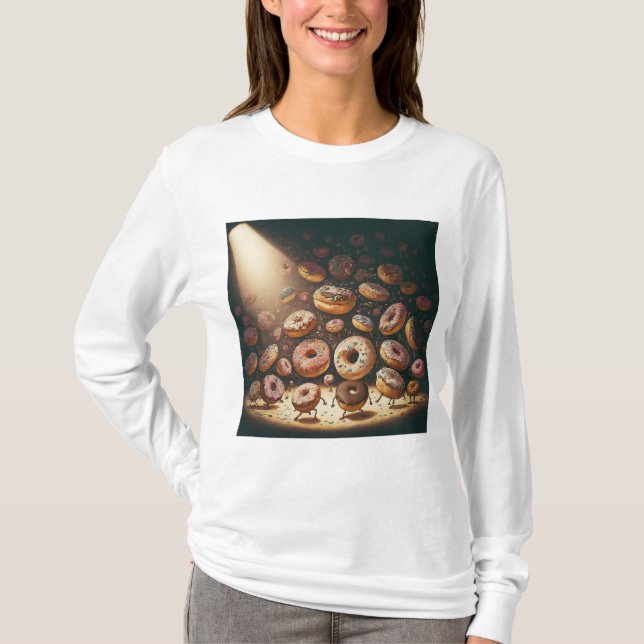 Camiseta Doughnuts Bailarines Panadería Surrealista (Anverso)
