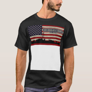 Camiseta Douglas A Munro DE422 Destroyer Escort Barco Diagr