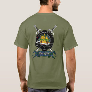 Camiseta Douglas Clan Badge & Swords T-Shirt